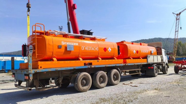 Контейнер-цистерна КЦ-16 (4 ед.) в работе