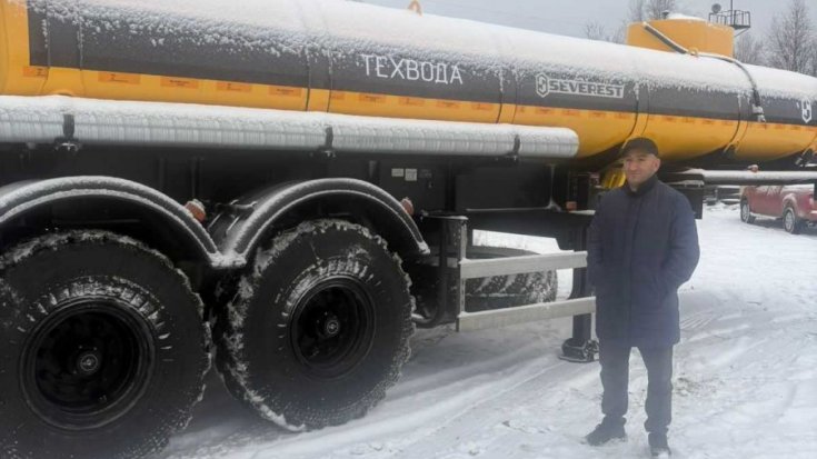 Полуприцеп цистерна ППЦТВ 17П-21 ПТ в работе