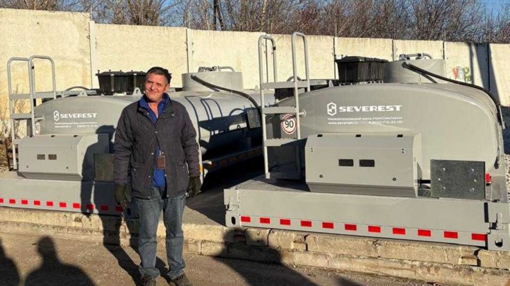 Контейнер-цистерну КЦ-10 УВТ (2 ед.) в работе