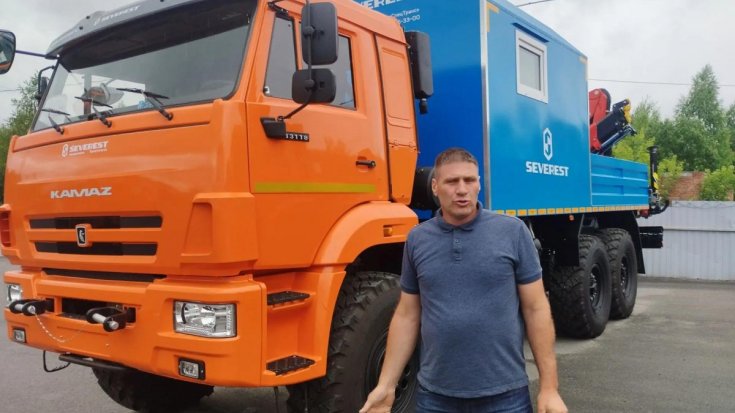 Купил автофургон ПАРМ с КМУ ИМ-150N Камаз 43118 сп.м. 