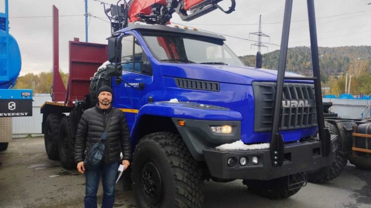 Купил лесовоз с манипулятором ВМ10-74 Урал NEXT 5557-72
