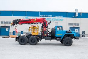 Седельный тягач с КМУ ИТ-200 (тросовый, люлька, бур) УСТ 5453 Урал 4320-60Е5