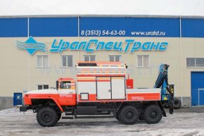 Автофургон Урал с КМУ