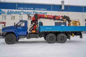 Бортовой автомобиль с КМУ ИТ-200 (тросовый,люлька, бур) Урал NEXT 4320-74 