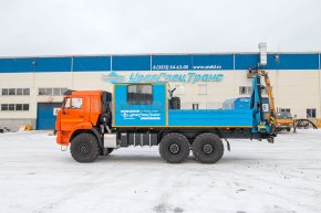 Автофургон ГПА 6+2 откр. с КМУ ИМ-55 УСТ 5453 Камаз 43118-50, сп. м