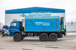 Автофургон ПАРМ с КМУ ИМ-95 УСТ 5453 Камаз 43118-50