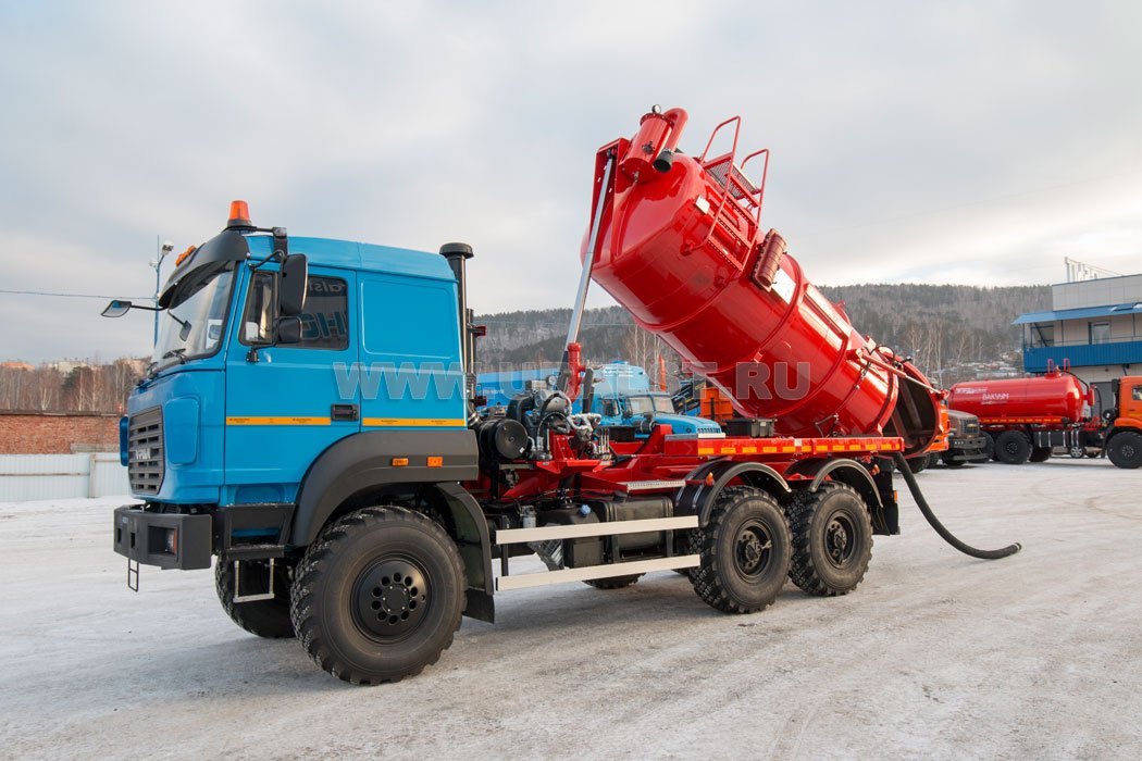 Автоцистерна вакуумная АКНС-10-ОД PVT-200 УСТ 5453 Урал 5557-80, сп.м 