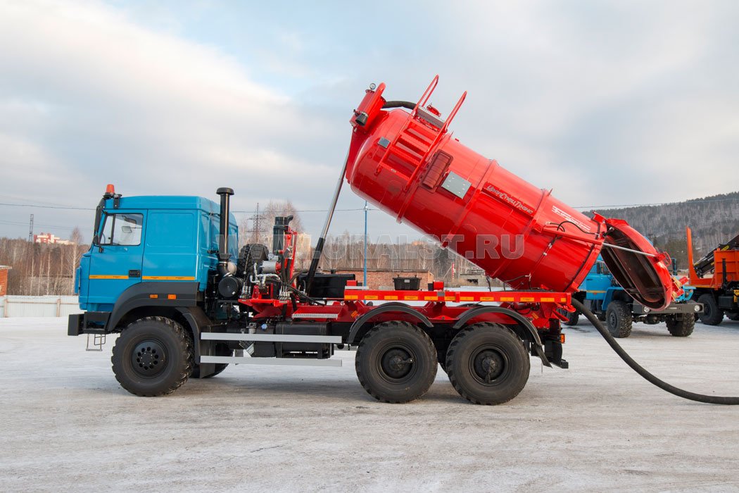 Автоцистерна вакуумная АКНС-10-ОД PVT-200 УСТ 5453 Урал 5557-80, сп.м 