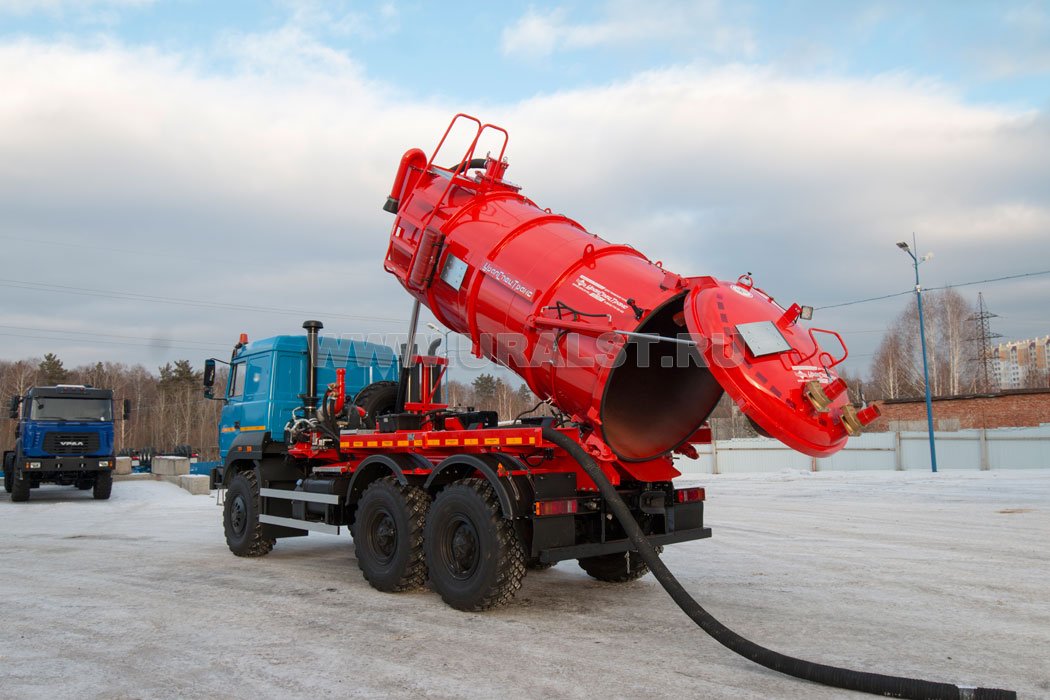 Автоцистерна вакуумная АКНС-10-ОД PVT-200 УСТ 5453 Урал 5557-80, сп.м 