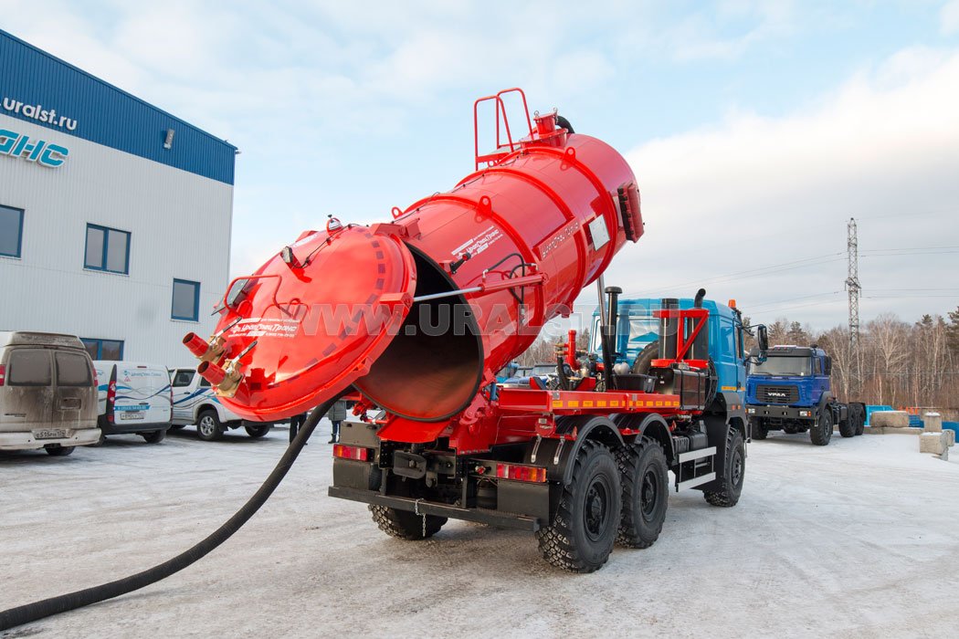 Автоцистерна вакуумная АКНС-10-ОД PVT-200 УСТ 5453 Урал 5557-80, сп.м 