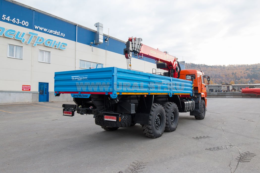 Бортовой автомобиль с КМУ ИТ-150 (тросовый) УСТ 5453 Камаз 43118 сп.м