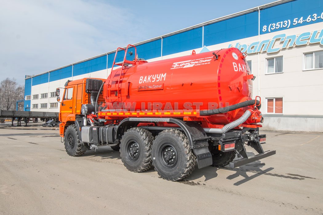 Машина вакуумная МВ-10Т КО УСТ 5453A4-60 Камаз 43118-50 сп.м, термос, подогрев сливного крана, ревизионный люк