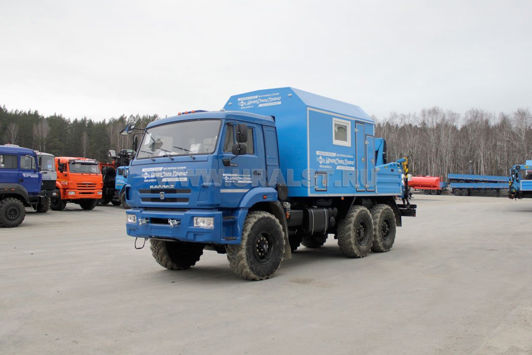Мобильная ремонтная мастерская Камаз 43118-46 с краном-манипулятором ИМ-77