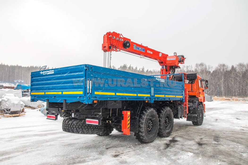 Бортовой Камаз с КМУ Kanglim KS-2056H