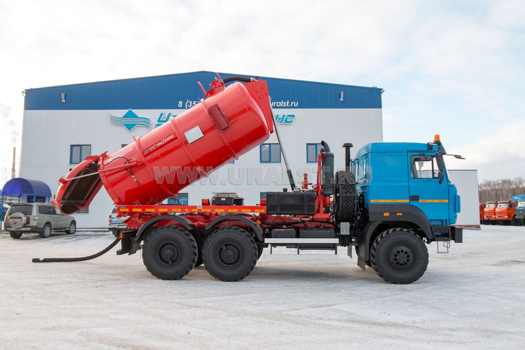Автоцистерна вакуумная АКНС-10-ОД PVT-200 УСТ 5453 Урал 5557-80, сп.м 