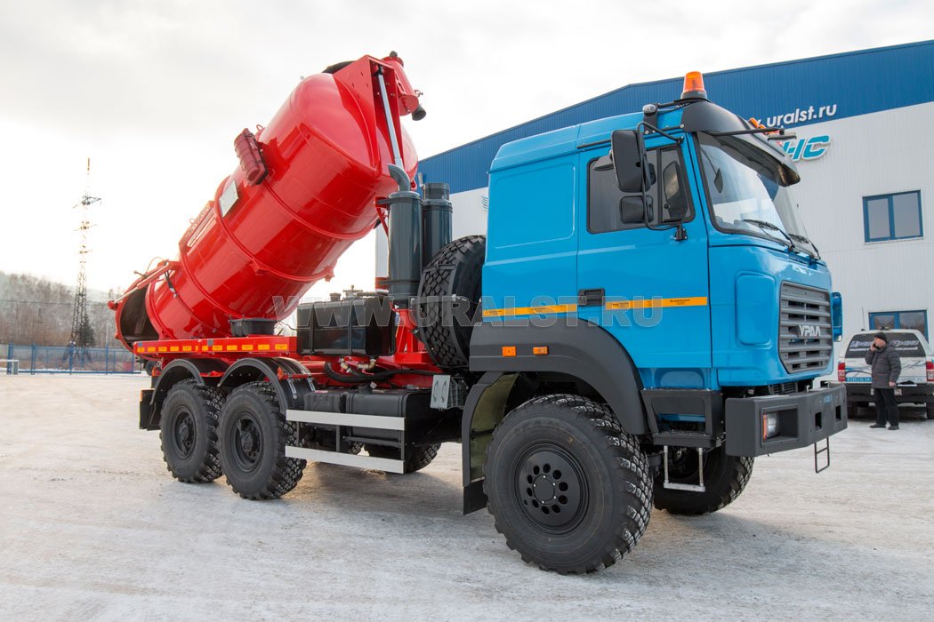 Автоцистерна вакуумная АКНС-10-ОД PVT-200 УСТ 5453 Урал 5557-80, сп.м 