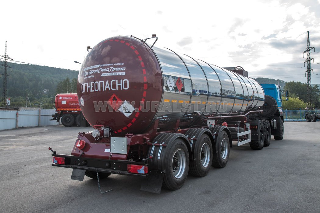 Прицеп цистерна нефтевоз  ППЦН 28КТ-31 УСТ 9465 термос, нар. нерж, внутр. 5 мм
