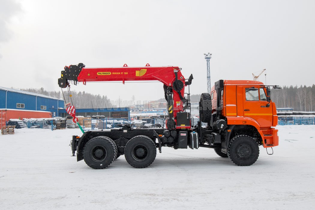 Седельный тягач с КМУ ИТ-180 (тросовый) УСТ 5453 Камаз 65225