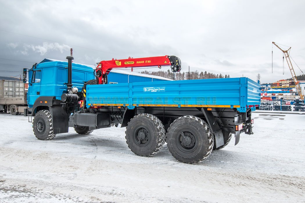 Автомобиль бортовой с КМУ ИТ-80 (тросовый) УСТ 5453PH Урал 4320-80Е5 сп.м