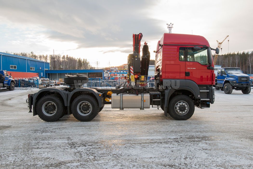 Седельный тягач MAN TGS 33.480 6х6 BBS с КМУ FASSI F245A.0.23