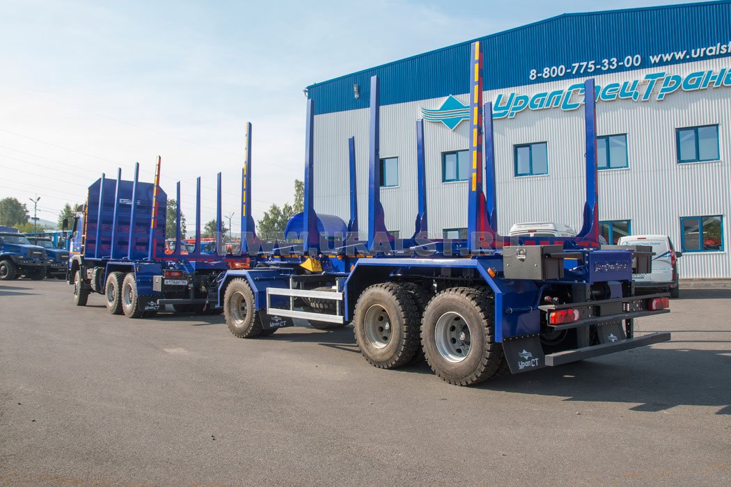 Прицеп-сортиментовоз ПСВ 25-34Д-7 BPW УСТ 94654J + Сортиментовоз VOLVO FM-TRUCK