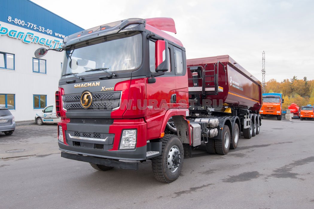 Седельный тягач SHACMAN SX42586V385 + Полуприцеп самосвал ППС 34-32Л SEVEREST