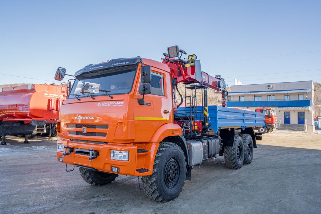 Бортовой автомобиль с КМУ ИТ-150 (тросовый) УСТ 5453 Камаз 43118