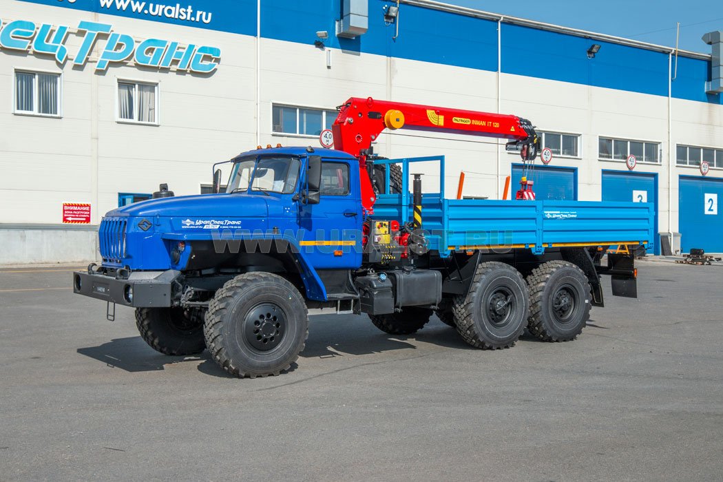 Бортовой автомобиль с КМУ ИТ-120 (тросовый) УСТ 5453 Урал 5557-72Е5