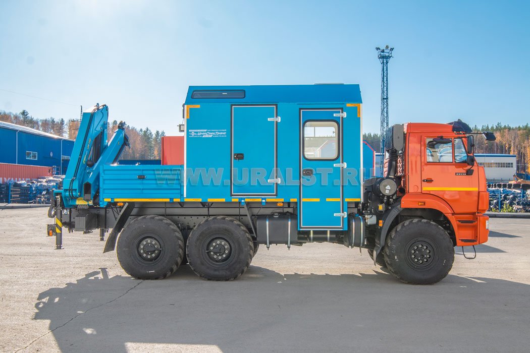 Передвижная авторемонтная мастерская ПАРМ с КМУ ИМ-150 УСТ 5453 Камаз 43118-50