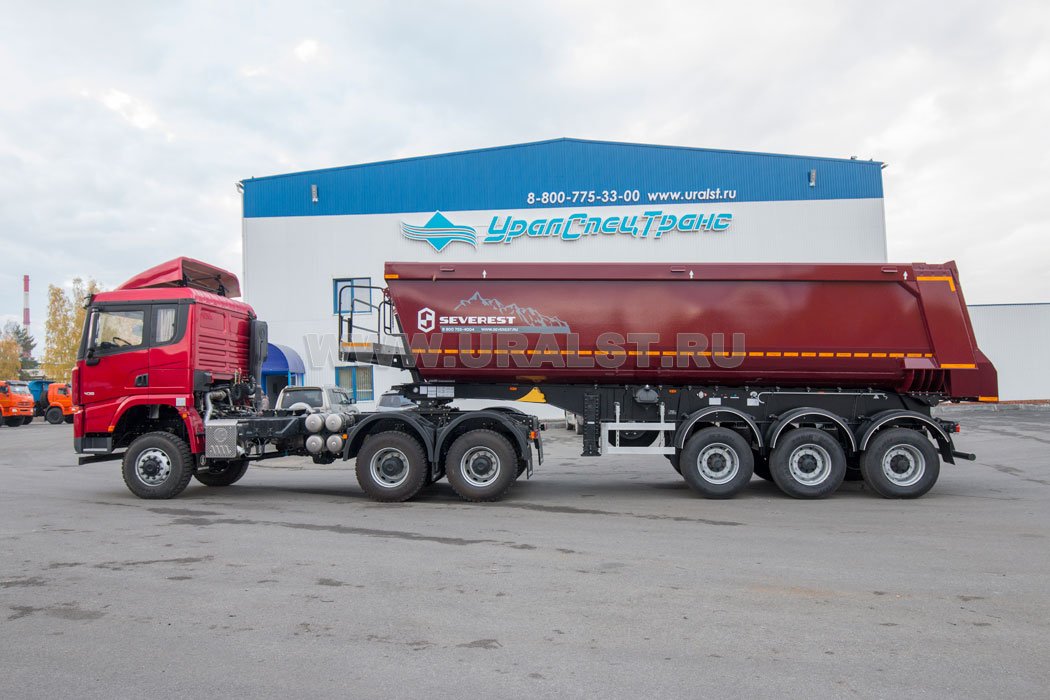 Седельный тягач SHACMAN SX42586V385 + Полуприцеп самосвал ППС 34-32Л SEVEREST