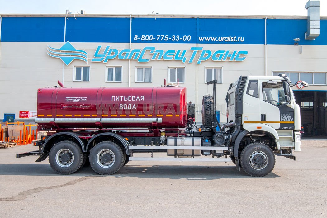 АЦПТ-10НО УСТ 5453 FAW 3250 (6х6) КБ 4800, насос, нерж/ЛКП