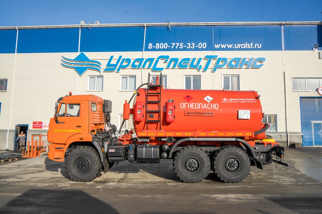Автоцистерна вакуумная нефтепромысловая АКН-10Т КО УСТ 5453 Камаз 43118, термос, доработка ДОПОГ