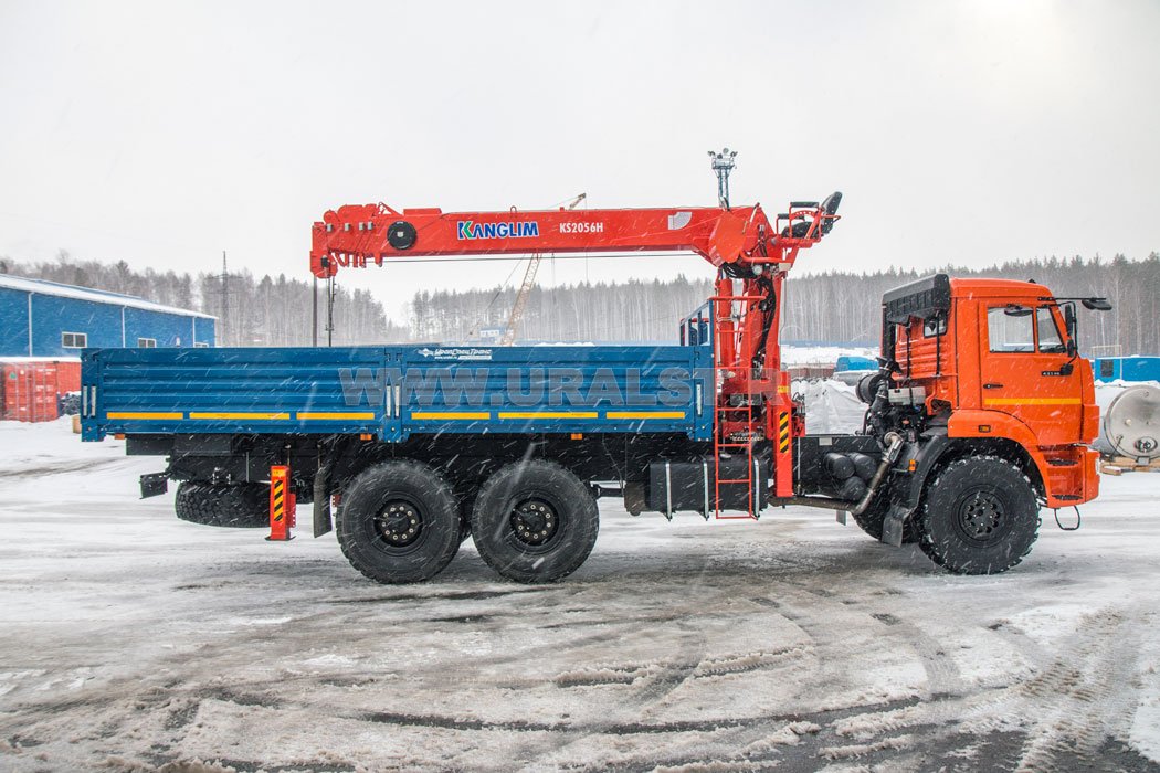 Бортовой Камаз с КМУ Kanglim KS-2056H