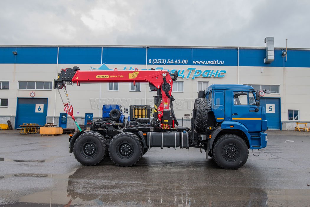 Седельный тягач с КМУ ИТ-150 (тросовый) УСТ 5453JA Камаз 53504-6030-50
