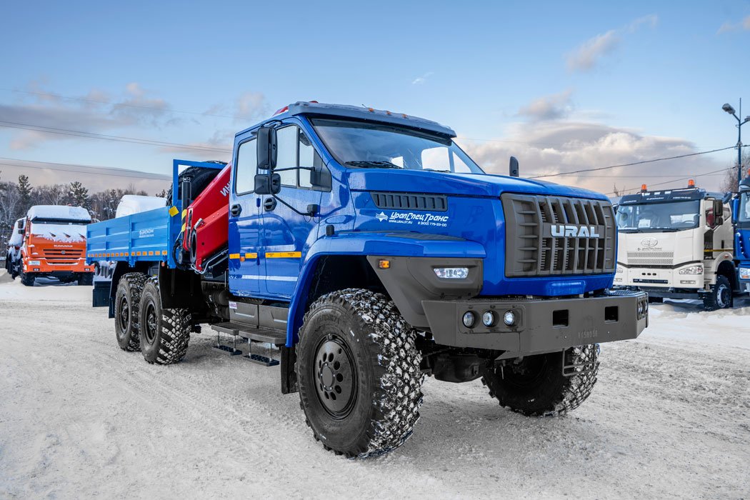 Бортовой с КМУ ИМ-150N УСТ 5453 Урал NEXT 4320-72, сдвоенная кабина