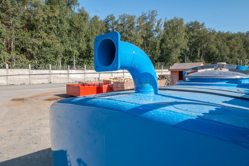 Обогрев ёмкости отработанными газами 