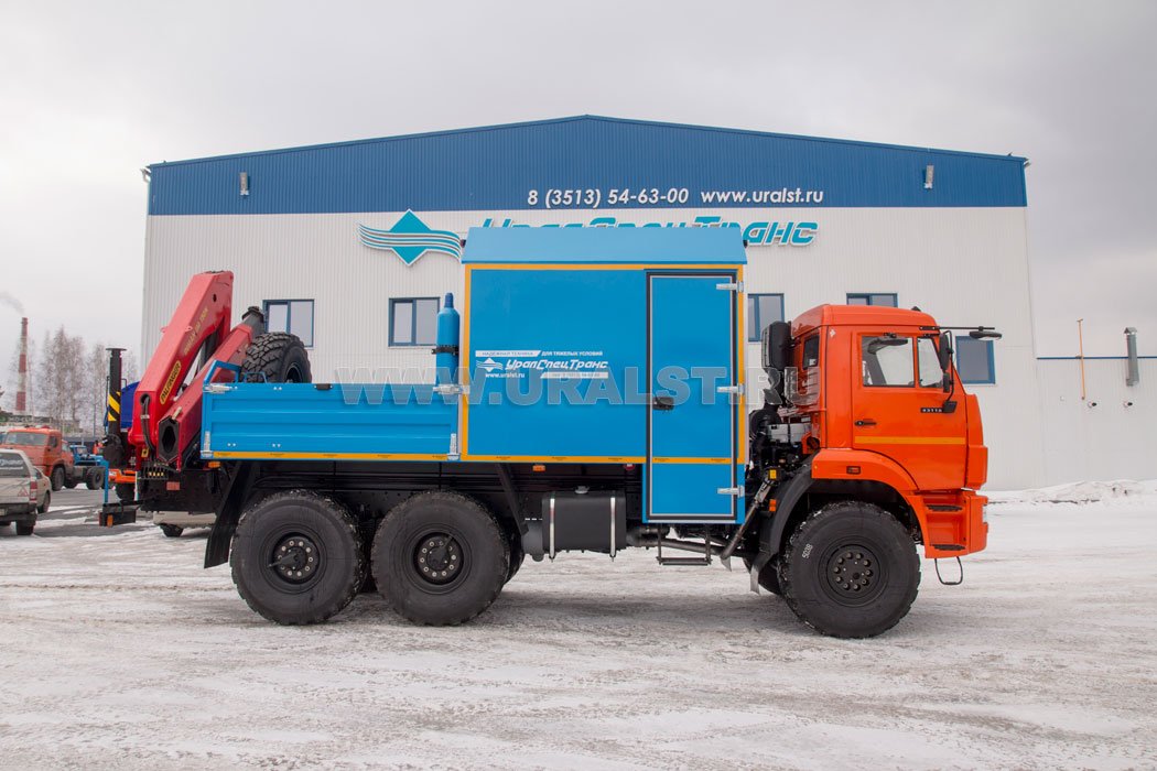 Мобильная ремонтная мастерская АРОК с КМУ ИМ-150N УСТ Камаз 43118