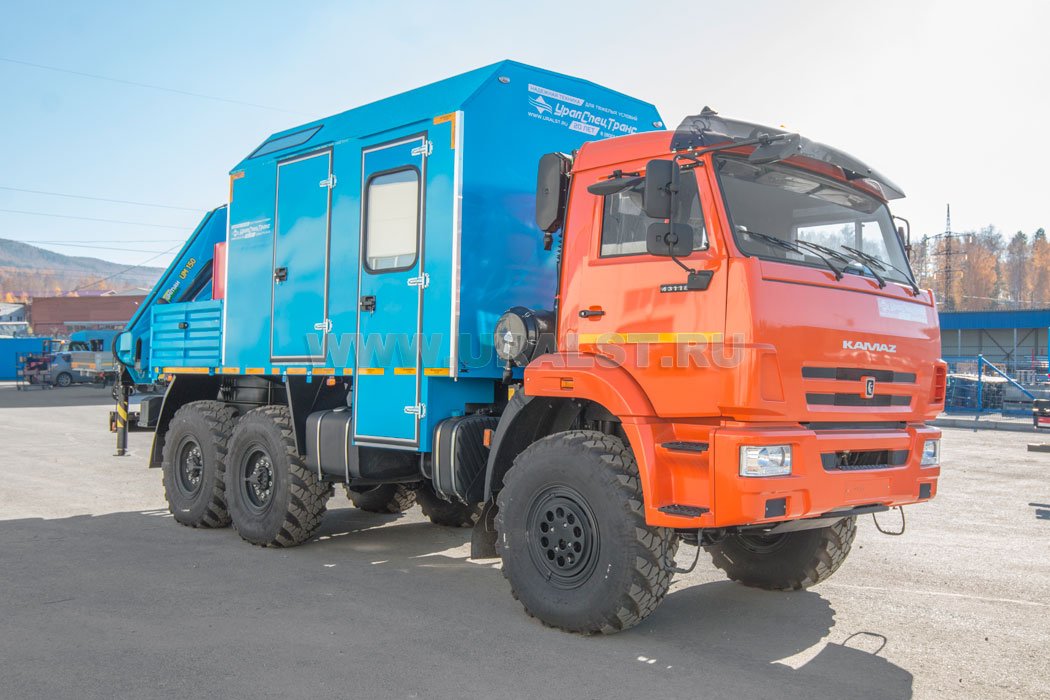 Передвижная авторемонтная мастерская ПАРМ с КМУ ИМ-150 УСТ 5453 Камаз 43118-50