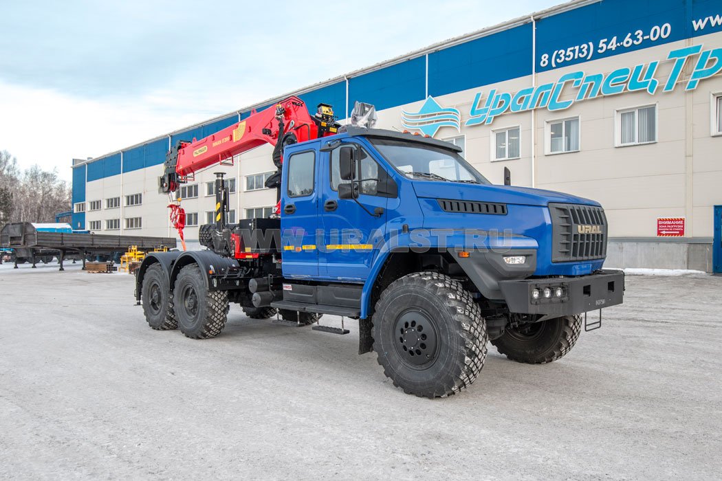 Седельный тягач с КМУ ИТ-200 (тросовый) УСТ 5453 Урал NEXT 4320-6981-74, сдвоен. кабина