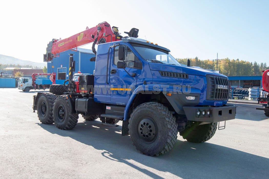 Седельный тягач с КМУ ИТ-200 (тросовый) УСТ 5453 Урал 44202-82Е5 сп.м.