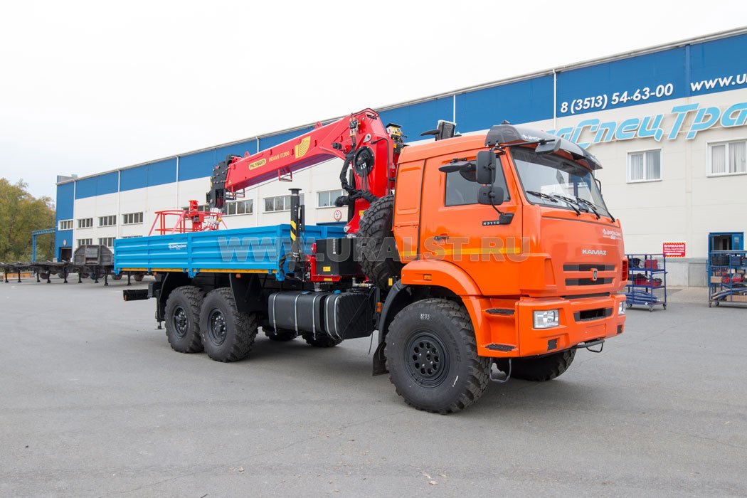 Бортовой автомобиль с КМУ ИТ-200 (тросовый) УСТ 5453 Камаз 43118-50 сп. м.