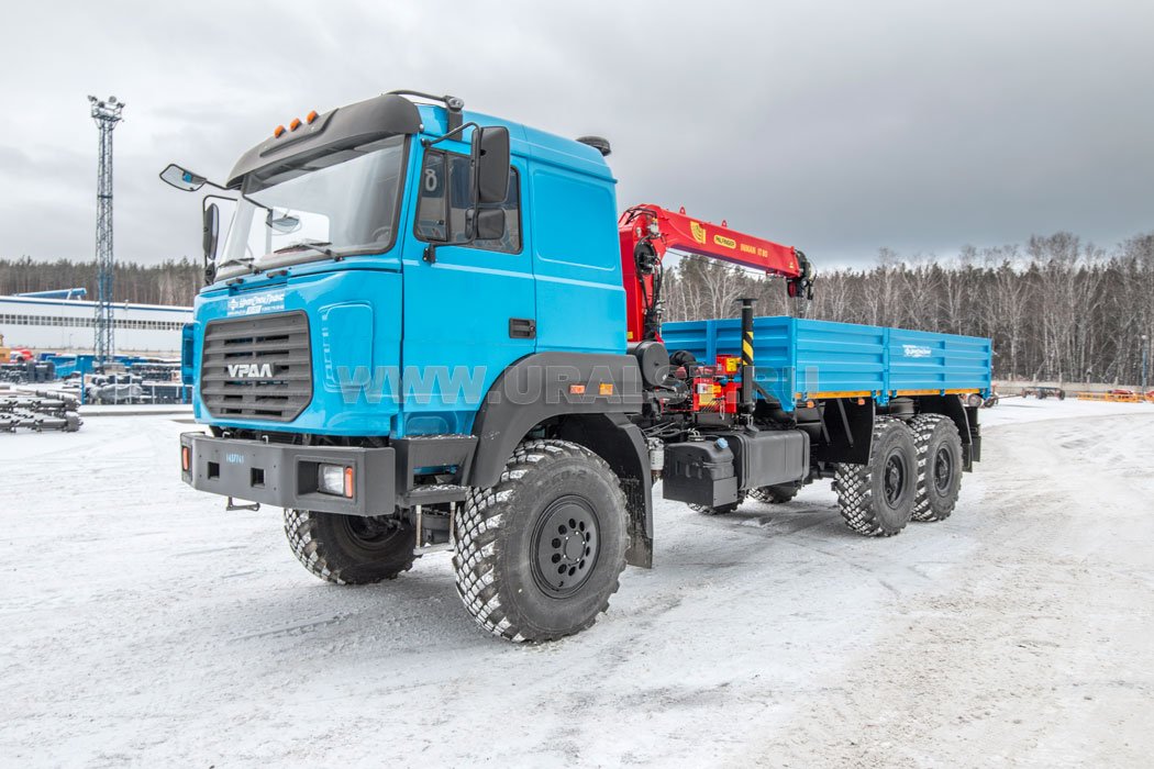 Автомобиль бортовой с КМУ ИТ-80 (тросовый) УСТ 5453PH Урал 4320-80Е5 сп.м