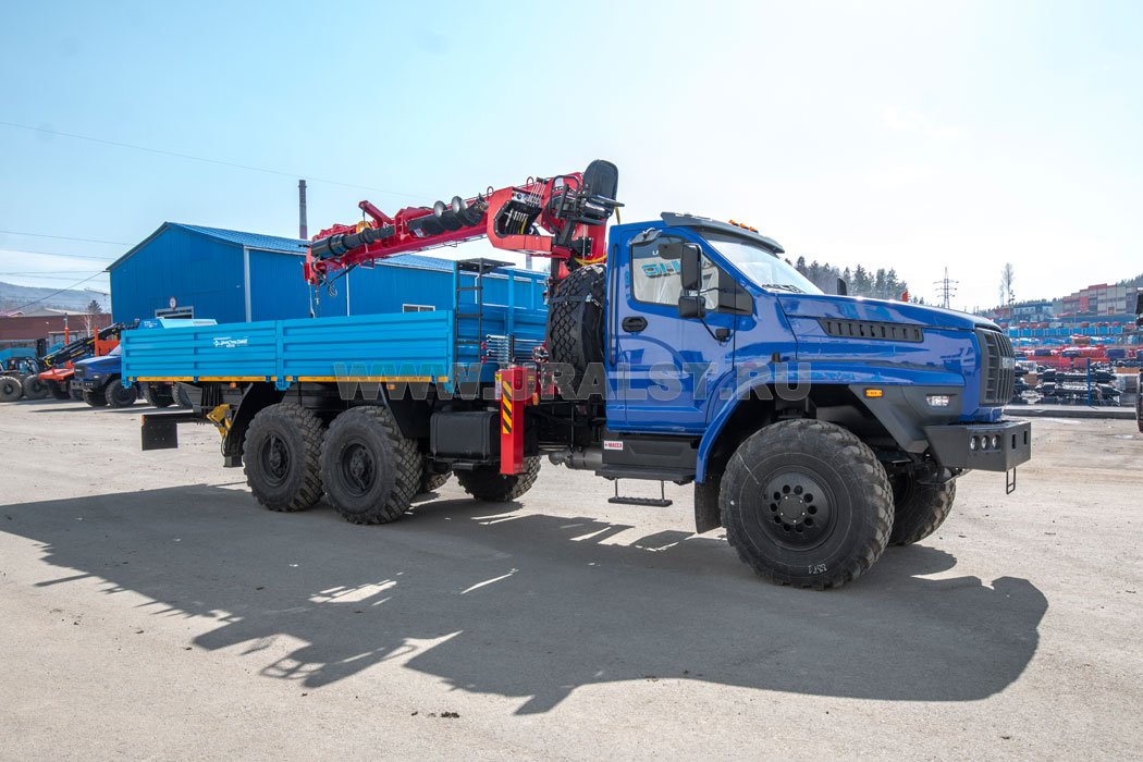 Автомобиль бортовой с КМУ TAURUS 055А (тросовый) с буром 54532Е Урал NEXT 4320-72Е5Г38