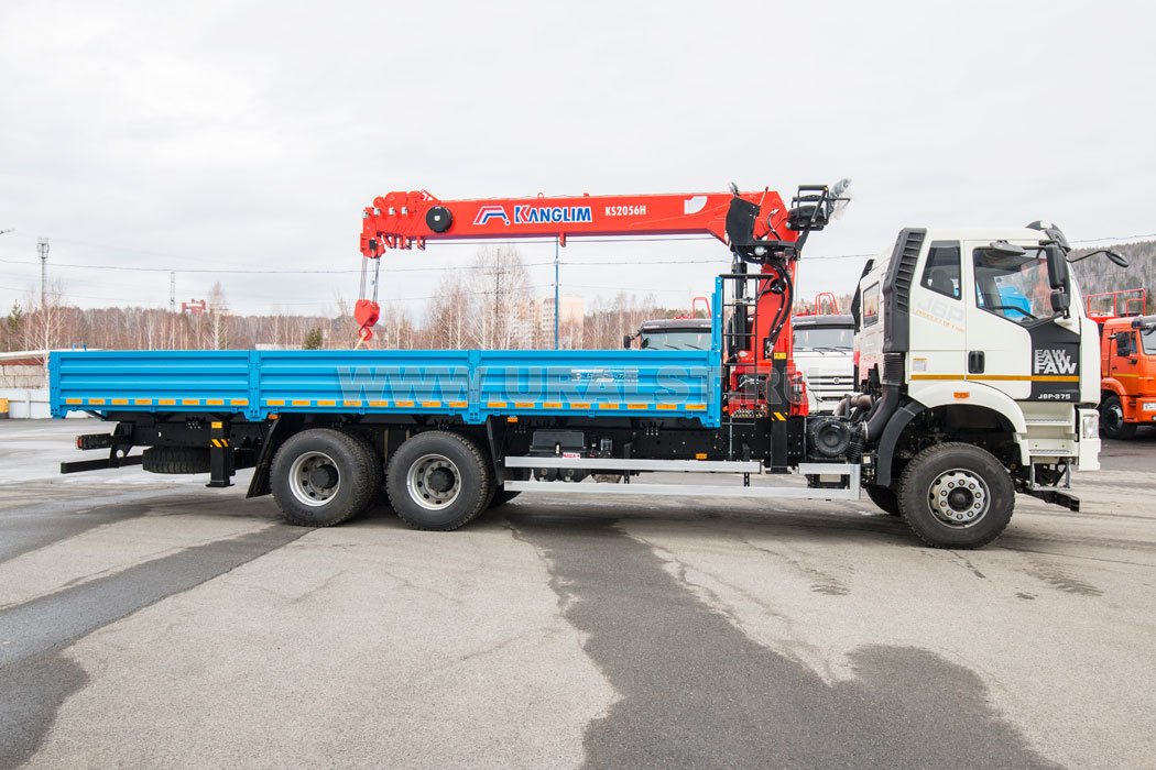 Автомобиль бортовой с КМУ KANGLIM KS-2056 FAW 3250 (6х4)