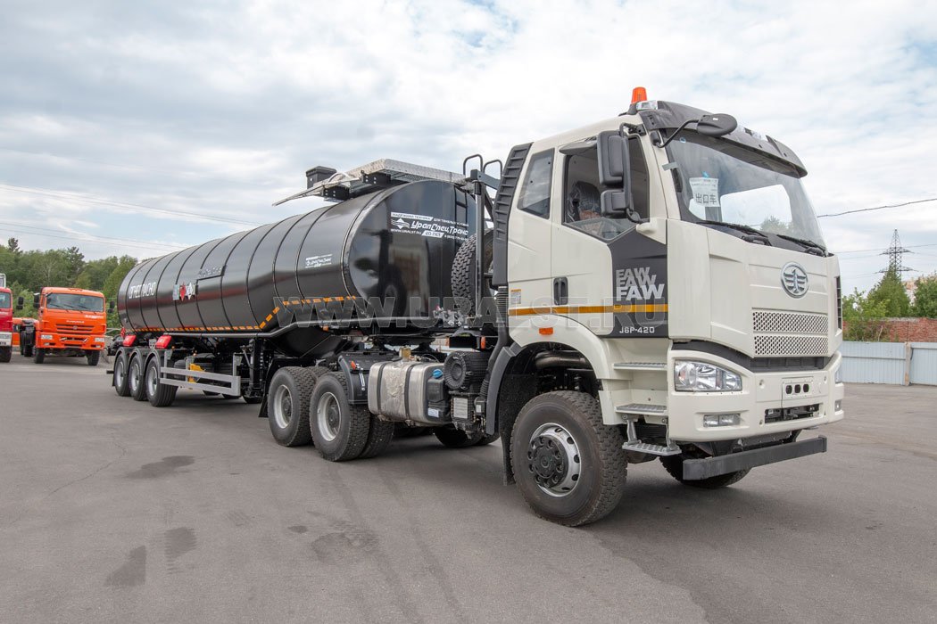 Полуприцеп цистерна ППЦН 38КТ-32Т УСТ + Седельный тягач FAW 3250 (6х6)