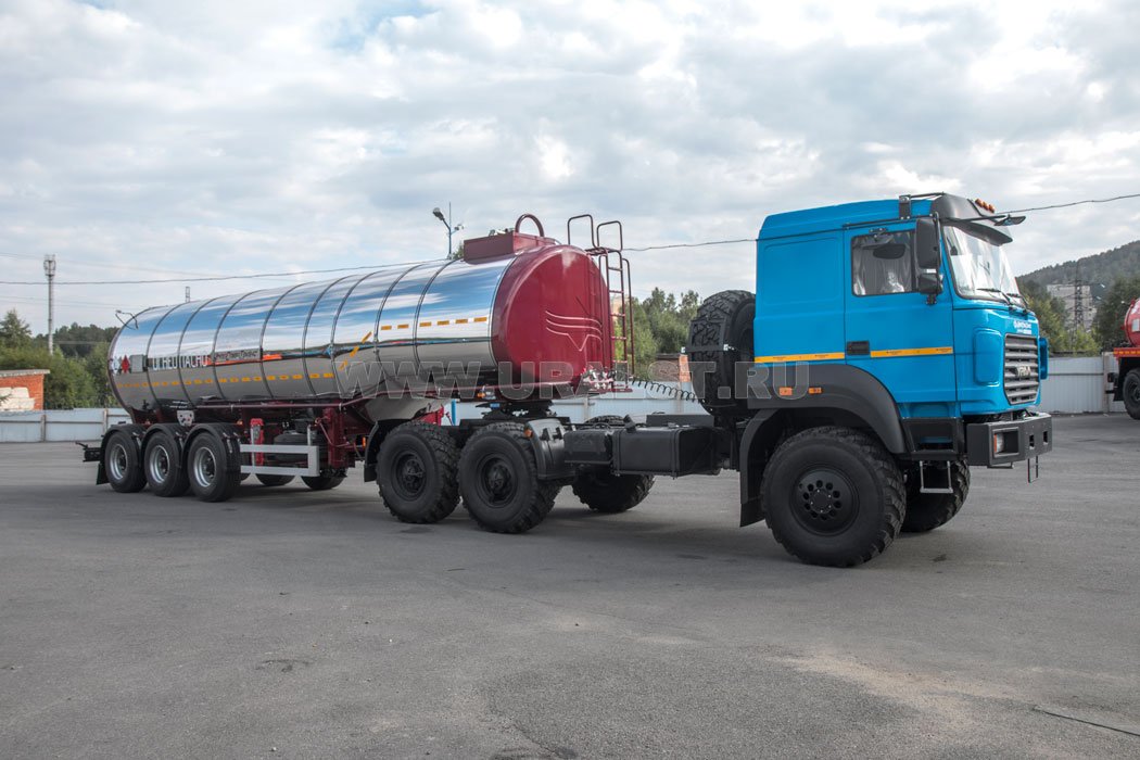 Прицеп цистерна нефтевоз  ППЦН 28КТ-31 УСТ 9465 термос, нар. нерж, внутр. 5 мм