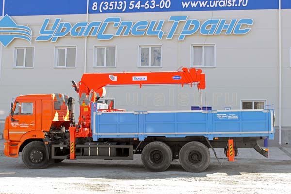 Бортовой Камаз с КМУ Kanglim