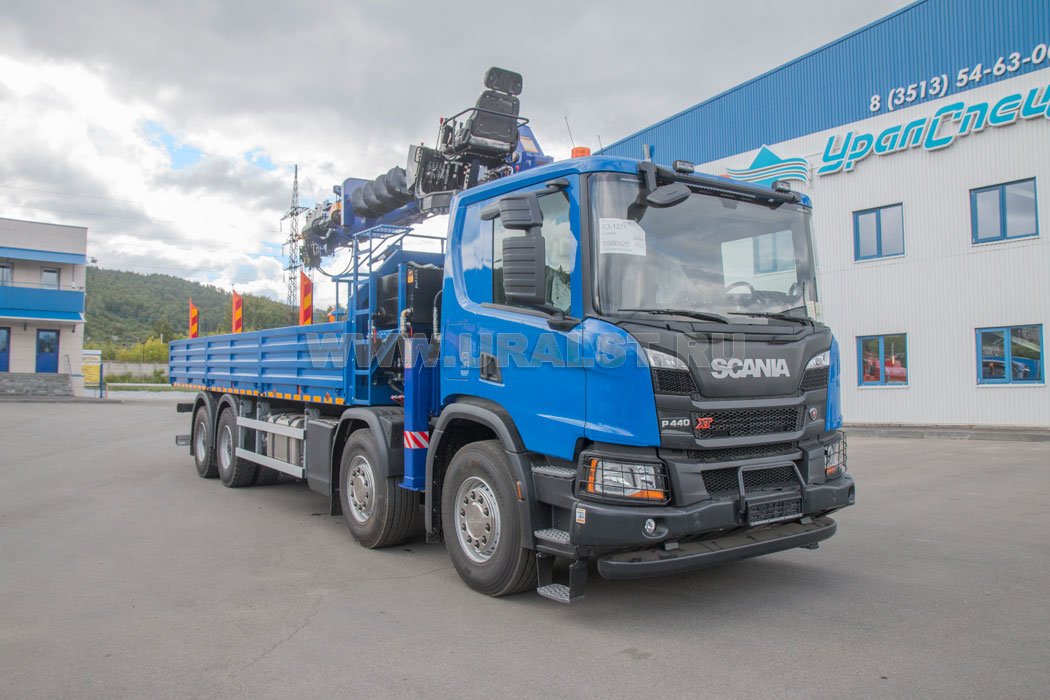 Бортовой автомобиль с КМУ DongYang 2037 Scania 8x4