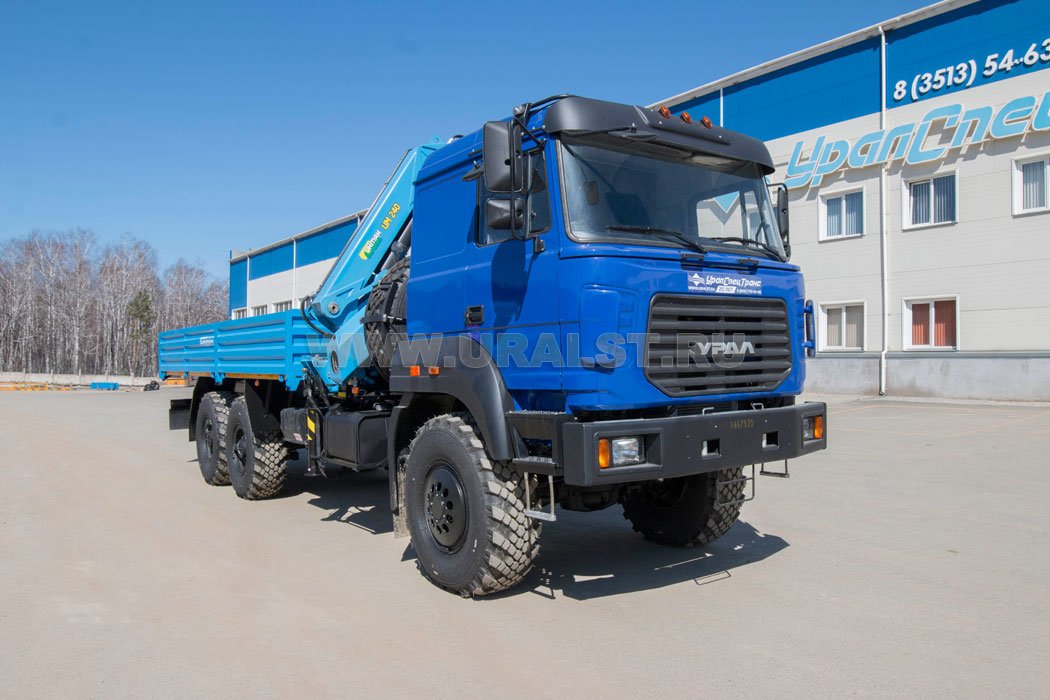 Бортовой автомобиль с КМУ ИМ-240 УСТ 5453 Урал 4320-4971-82 сп.м.