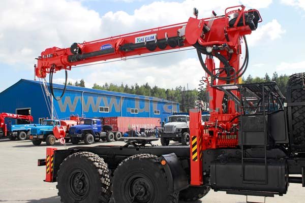 Кран манипулятор Kanglim KS-2056H с буровой навеской